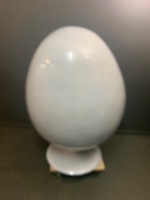 1970's Fibreglass Swivel Egg Chair Recently Professionally Re-Upholstered - 2