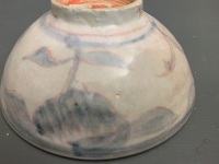 Ming Dynasty Glazed Ceramic Bowl with Pale Floral Decoration Inside and Out - 6