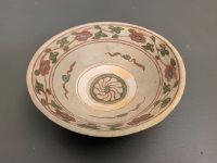 Late Ming Dynasty Chinese Swatow Glazed Ceramic Bowl with Floral Decoration Inside and Birds on Outside - 5