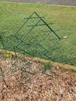 2 x Vintage Plant Stands - Half Round and Geometric - 3