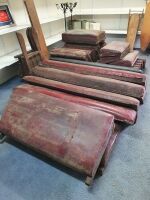 Large Quantity of Vintage QLD Rail Seats from Mary Valley Rattler inc. Supports, Single and Long Bench Seats - Most Need Some Attention - 5
