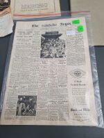 Asstd Lot of 1930's-40's Ephemera inc.1937 Argus Mini Newspaper + Victorian War Memorail Book - 2