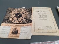 Asstd Lot of 1930's-40's Ephemera inc.1937 Argus Mini Newspaper + Victorian War Memorail Book - 3