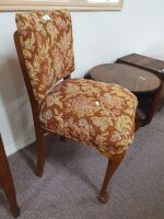 Tapestry Upholstered Chair with Q.Anne Legs - 2