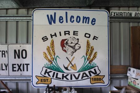XL Shire of Kilkivan Welcome Sign - App. 1400mm Sq