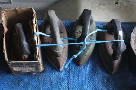 Lot of 4 Vintage Irons - 1 with Original Box
