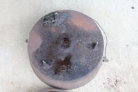 Antique 13in Cast Iron Camp Iron ON Tripod Feet with Original Lid Marked 13 + Toen Ltd Maryborough Replacement Wire Handle - 5