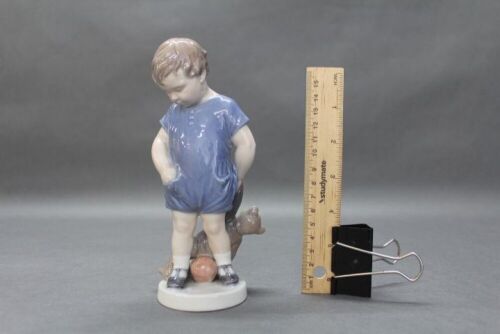Royal Copenhagen Boy with Teddy Figurine.