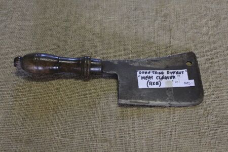 Antique Meat Cleaver 6in Stamped 1