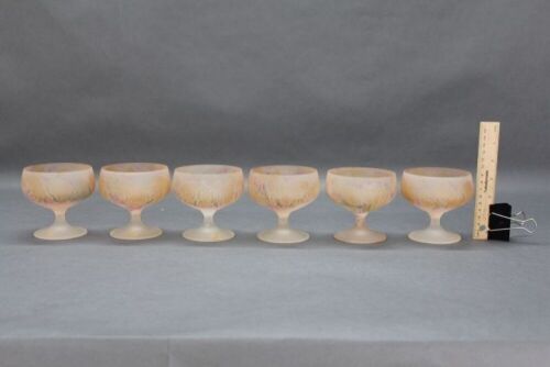 6 Zwiezel Hand Painted Crystal Dessert Bowls