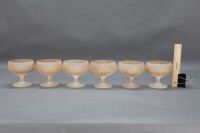 6 Zwiezel Hand Painted Crystal Dessert Bowls