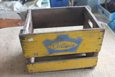 Vintage Cottee's 32oz Timber Crate - App. 420mm x 300mm x 320mm