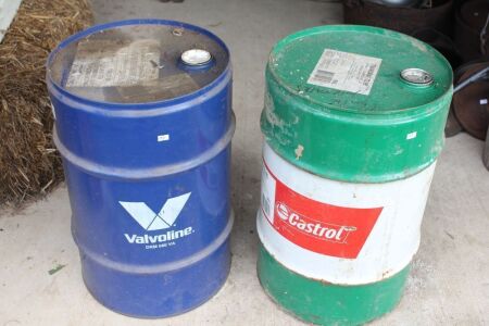 Valvoline and Castrol 60L Drums + 1 Pump 