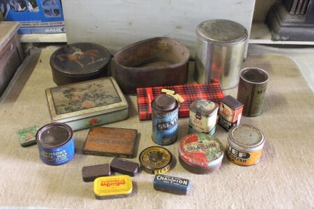 Asstd Lot of Vintage Tins inc. Food and Household