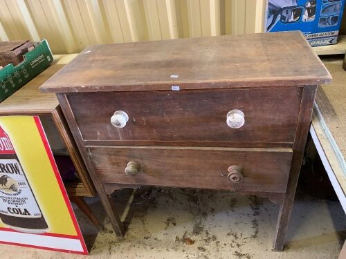 2 Drawer Antique Timber Drawers