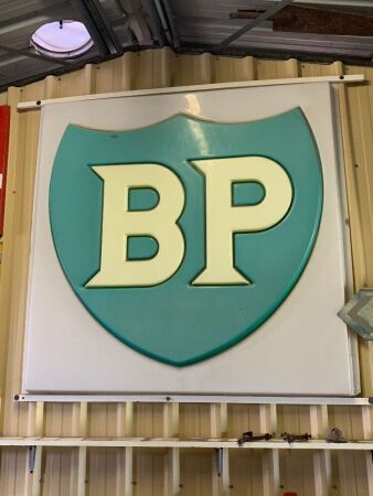 XL Vintage Perspex BP Light Cover / Sign - App. 1300mm Square