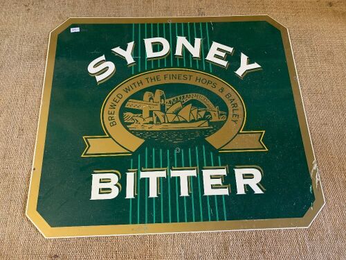 Printed Steel Sydney Bitter Sign - App. 600mm x 520mm