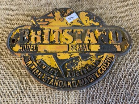 Vintage Cast Brass Britstand Sydney Australia Plaque - App. 210mm x 140mm