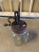 Antique Blow Table Top 3 Quart Butter Churn 3/30