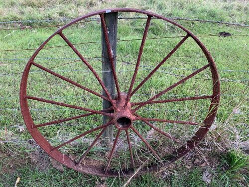 Antique Iron Spoked Wheel - App. 1250mm Dia