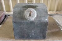 Antique Galvanised Flour Bin c1900 Made by S.Holloway Ironmonger Gympie - App. 450mm x 360mm x 450mm