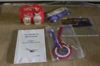 Lot of Asstd Ribbons/Rosettefrom Centenary Gympie Show 1988 + Pack 4 Unused Show Goblets