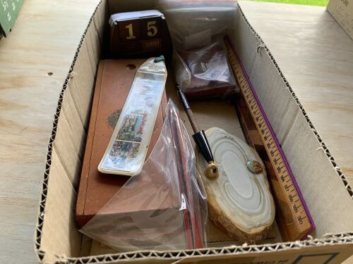 Asstd Box of Desk Items Related to Gympie