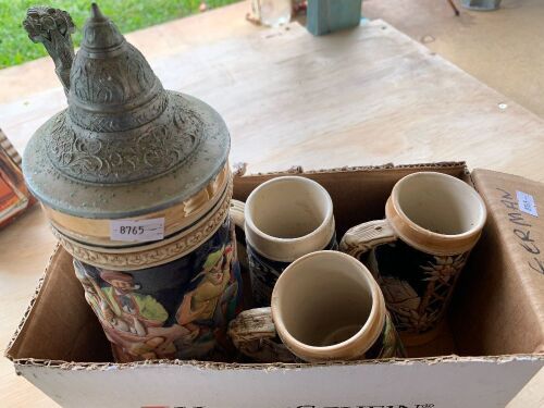 Asstd Lot of 4 German Steins