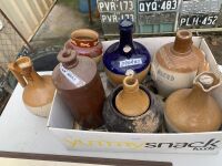 Asstd Lot of Antique Stoneware Bottles and Flagons - As Is - Damaged - 2