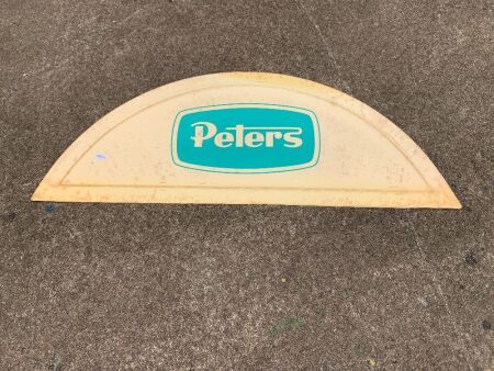 Vintage Peters Ice Cream Plastic Sign