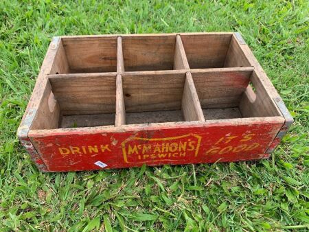 Vintage Painted McMahon's Timber Drink Crate