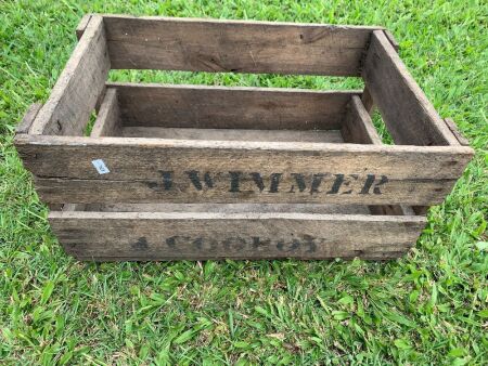 Vintage J.Wimmer Cooroy Timber Crate