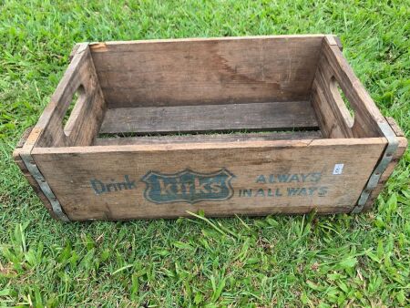 Vintage Kirk's Drinks Timber Crate