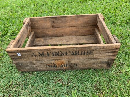 Vintage A.M.Finnemore Goomeri Timber Crate