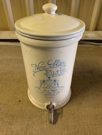 Vintage Ceramic New Style Water Filter with Brass Tap