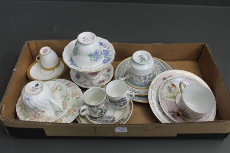 Asstd Lot of Trio's & Cups and Saucers inc. Meissen, Royal Albert, Wedgwood Etc