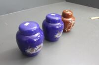 3 x Ceramic Ginger Jars - 3