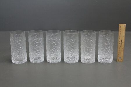 Vintage Boxed Set of 6 x Whitefriars Lead Crystal M33 10oz. Glacier Tumblers