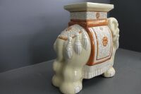 Large Ceramic Elephant Plant Stand - 3