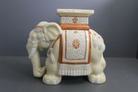 Large Ceramic Elephant Plant Stand - 4