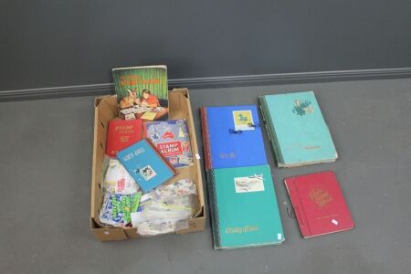 Large Lot of Asstd Stamp Albums + Loosa Unsorted - Mainly Australian inc some early NSW & VIC