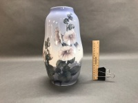 Large Royal Copenhagen Hollyhock Vase