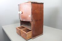 Small Antique Silky Oak 2 Door, 2 Drawer Cabinet - 4