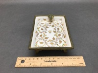 French Porcelain Dish with Gilded Edge & Base - 2