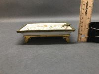 French Porcelain Dish with Gilded Edge & Base - 3