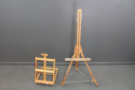 2 x Timber Artists Easels