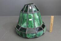 Large Mottled Green Leadlight Shade