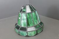 Large Mottled Green Leadlight Shade - 2