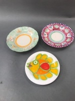 3 Hand Painted Italian Bowls