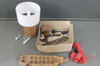 Asstd Lot of Tribal Masks, Tools, Weapons etc + Toy Train & Lamp - 2